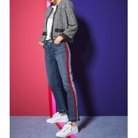 Designer-Kurzjacke, schwarz-weiß