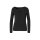Cut-out decollete sweater, black