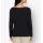 Cut-out decollete sweater, black