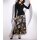Cut-out decollete sweater, black