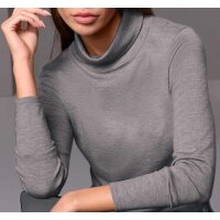 Turtleneck sweater with merino wool, grey