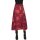 Panel print skirt, dark-red / rusty red