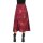 Panel print skirt, dark-red / rusty red
