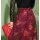 Panel print skirt, dark-red / rusty red