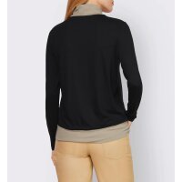 Shirt with print, black-camel