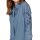 Jeansbluse m. Stickerei, blau