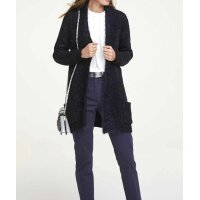 Strickjacke m. Pailletten, nachtblau