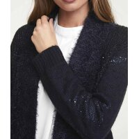 Strickjacke m. Pailletten, nachtblau
