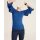 Sweater with flounces, azur blue