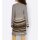 Jacquard knit coat, stone grey / camel