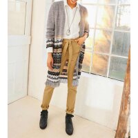 Designer-Paperbag-Stretchhose m. Gürtel, camel