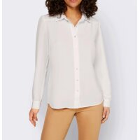 Designer-Bluse m. Puffärmeln, ecru