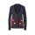 Cardigan with embroidered flowers, midnight blue