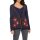 Cardigan with embroidered flowers, midnight blue