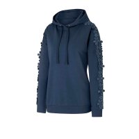Designer-Sweatshirt m. Spitze, dunkelblau