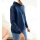 Designer-Sweatshirt m. Spitze, dunkelblau
