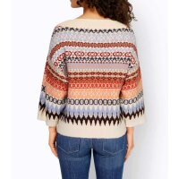 Jacquard sweater, beige-terra-blue