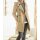 Designer-Wollkurzmantel m. Kapuze, beige