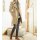 Designer-Wollkurzmantel m. Kapuze, beige