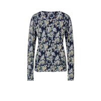 Sweter z nadrukiem, granatowo-jadeitowy