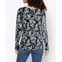 Sweter z nadrukiem, granatowo-jadeitowy