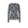 Sweter z nadrukiem, granatowo-jadeitowy