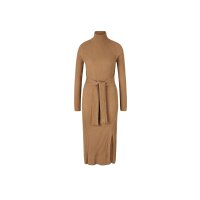 Rippenstrick-Kleid m. Bindegürtel, camel