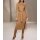 Rippenstrick-Kleid m. Bindegürtel, camel