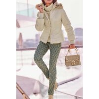 Designer-Jacquardhose, sand-jade