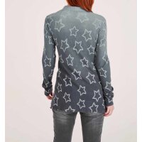 Feinstrickjacke m. Strass, grau