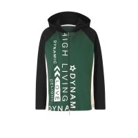 Designer-Sweatjacke m. Schriftzug, moos