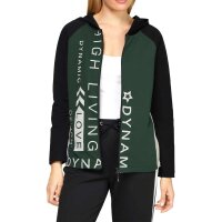 Designer-Sweatjacke m. Schriftzug, moos