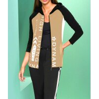 Designer-Sweatjacke m.Schriftzug, camel