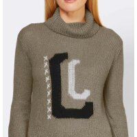 Turtleneck sweater, taupe