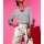 Bluse m. Spitze, grau
