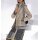 Lammnappa-Lederjacke m. Pelzimitat-Besatz, beige