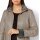 Lammnappa-Lederjacke m. Pelzimitat-Besatz, beige