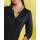Hemdbluse  mit Schriftzug am Ripsband, schwarz