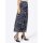 Georgette-Druckrock, marine-bunt