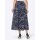 Georgette-Druckrock, marine-bunt