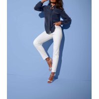 Stretch-Jeans m. Schmucksteinchen, weiß