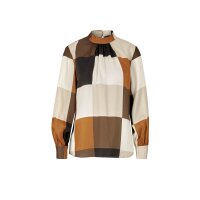 Lyocel-Druckbluse, champagner-cognac