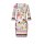 Print dress with lacing, ecru-multicolour