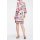 Print dress with lacing, ecru-multicolour
