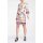 Print dress with lacing, ecru-multicolour