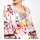 Print dress with lacing, ecru-multicolour
