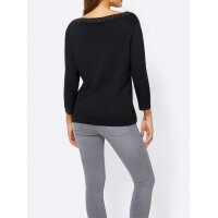 Fine knit sweater, black