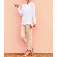 Designer-Leggings m. Reißverschluss, apricot