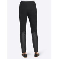 Stretch-Hose im Materialmix, schwarz