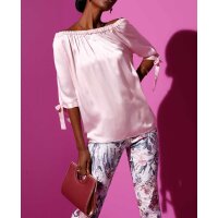 Blouse with silk, rosé